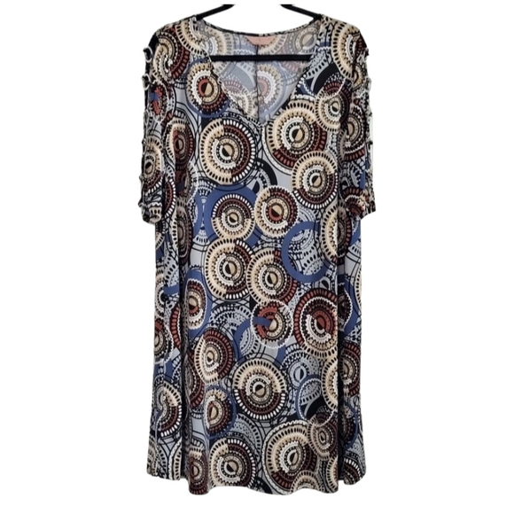 🎉CLEARANCE‼️🎉 SJS 3/4 Sleeve Abstract Print Dress Size - 1X - Picture 10 of 10